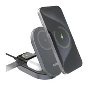 Ładowarki do telefonów - SBS 3w1 MagSafe QI2 15W Szary - miniaturka - grafika 1