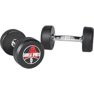 Gorilla Sports Hantli profesjonalne 2x5 kg (100276-00008-0102) - Pozostały sprzęt siłowy - miniaturka - grafika 1