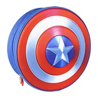 Plecaki szkolne i tornistry - Cerda Plecak dziecięcy 3D - Marvel Studios, Niebieski, 310X310X100MM, Tarcza Kapitan Ameryka 3D - miniaturka - grafika 1