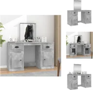 Toaletki - vidaXL Toaletka z lustrem betonowa szara 130x50x132,5 cm - Toaletki - miniaturka - grafika 1