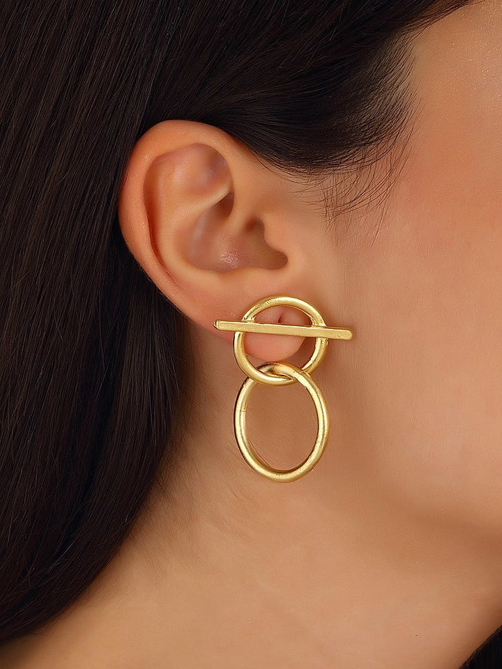 Luja Bijoux Pozłacane kolczyki-wkrętki