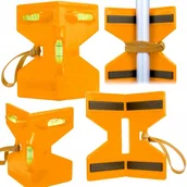 Poziomice, łaty, miary - Poziomica Kątowa Do Osadzania Słupków Narożna - miniaturka - grafika 1