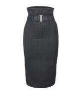 Spódnice - Spódnica ołówkowa Długa Wysoka Elegancka Za kolano Pin up-S - miniaturka - grafika 1