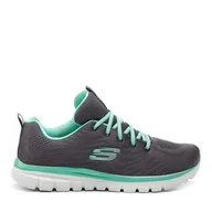 Sneakersy damskie - Sneakersy Skechers Get Connected 12615/CCGR Szary - miniaturka - grafika 1