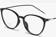 Okulary korekcyjne, oprawki, szkła - Okulary minusy kocie kujonki korekcyjne -1.25 - miniaturka - grafika 1