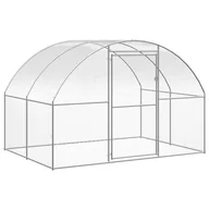 Akcesoria do hodowli zwierząt - shumee shumee Klatka zewnętrzna dla kurcząt 3x2x2 m stal galwanizowana - miniaturka - grafika 1