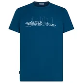 Koszulki sportowe męskie - Koszulka męska Icebreaker Men Merino 150 Tech Lite SS Tee The Peaks Rozmiar: M / Kolor: niebieski - miniaturka - grafika 1
