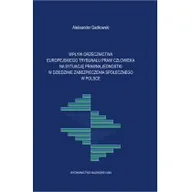 Prawo - Wpływ orzecznictwa Europejskiego Trybunału Praw Człowieka na sytuację prawną jednostki Aleksander Gadkowski - miniaturka - grafika 1