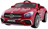 Pojazdy elektryczne dla dzieci - 4toys, samochód dla dziecka Mercedes SL65 AMG, czerwony Lakier Metalik - miniaturka - grafika 1