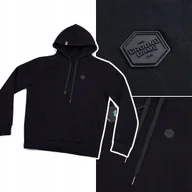 Bluzy męskie - BLUZA Z KAPTUREM MĘSKA GROUND GAME LABEL Czarna Bawełniana r. S - miniaturka - grafika 1