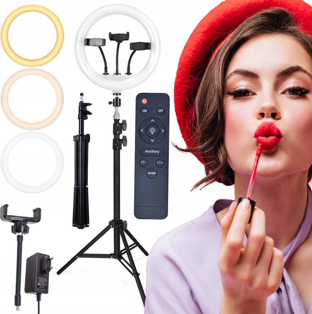 LAMPA PIERŚCIENIOWA LED + PILOT 150W 1 uchwyt RL-16