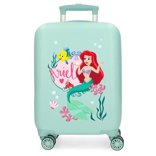 Joumma Disney Princess Celebration Walizka kabinowa niebieska 33 x 50 x 20 cm sztywny ABS zamek szyfrowy z boku 28,4 L 2 kg 4 koła podwójny bagaż ręczny, Niebieski, walizka kabinowa