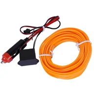 Żarówki samochodowe - Światłowód El Wire Ambient Taśma Led 3M 12V Pomarańczowy - miniaturka - grafika 1