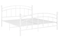 Inne meble do sypialni - Białe metalowe łóżko z zagłówkiem 140x200 cm E0-S72 - miniaturka - grafika 1