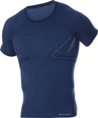 Koszulki sportowe męskie - Brubeck SS11710 Koszulka męska z krótkim rękawem ACTIVE WOOL grafitowy M - miniaturka - grafika 1