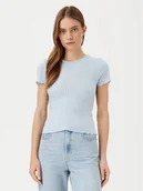 Koszulki i topy damskie - Noisy May T-Shirt Berry 27015446 Błękitny Slim Fit - miniaturka - grafika 1