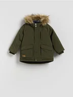 Kombinezony dla dzieci - Reserved - Kurtka z kapturem - jasny zielony - miniaturka - grafika 1