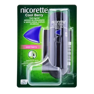 Johnson&Johnson NICORETTE COOL BERRY Aerozol 1 mg/dawka 13,2 ml 3304721 - Rzucanie palenia - miniaturka - grafika 1