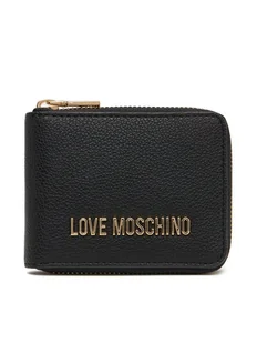 LOVE MOSCHINO Mały Portfel Damski JC5639PP1NLD0000 Czarny - Portfele - miniaturka - grafika 1