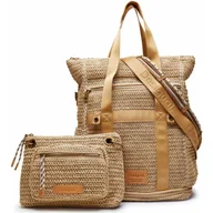 Torebki damskie - Desigual Plecak/torebka RAFFIA VOYAGER - miniaturka - grafika 1