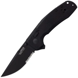Nóż składany SOG TAC XR Serrated - Blackout - Noże - miniaturka - grafika 1