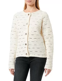 Swetry damskie - faina Damski kardigan z cekinami i paskami WOLLBIAŁY rozmiar XS/S, biały (wollweiss), XS - grafika 1