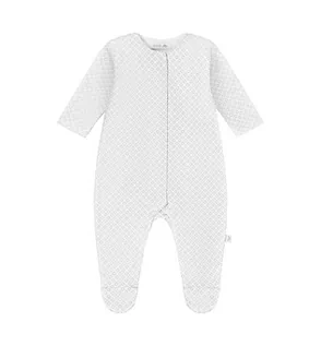 Pajacyki dla niemowląt - Pajac bawełniany biały w kółeczka 68 - grafika 1