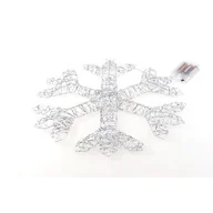 Oświetlenie świąteczne - Dekoracja śnieżynka 30 LED 39 x 3 x 39 cm srebrny - miniaturka - grafika 1