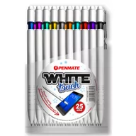 Długopisy - MICRO DLUGOPIS AUT TOUCH WHITE TUB A 25 Eurotrade-5906910823645 - miniaturka - grafika 1