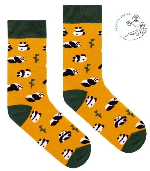 Skarpetki z bawełny GOTS Pandy 36-41