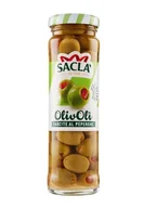 Pasztet i przetwory mięsne - Zielone olwiki w solance nadziewane pastą paprykową 140G - Sacla - miniaturka - grafika 1