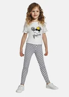 Legginsy - Legginsy dziewczęce DORA elastyczne z ozdobnym printem, Bas Bleu - miniaturka - grafika 1