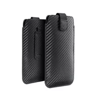 Etui i futerały do telefonów - Forcell Futerał Pocket Carbon - Model 02 - Do Iphone 5 / 5s / 5se / 5c - miniaturka - grafika 1