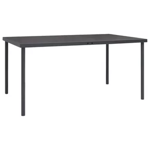 vidaXL Lumarko Stół jadalniany do ogrodu, 150x90x74 cm, antracyt, stal! 313087 - Stoły ogrodowe - miniaturka - grafika 1