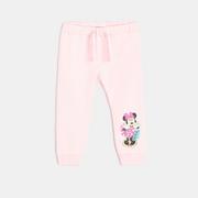 Spodnie i spodenki dla dziewczynek - Sinsay Sinsay - Spodnie dresowe jogger Myszka Minnie - Różowy 62,68,74,80,86,92,98 - miniaturka - grafika 1