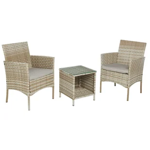 Corciano Meble ogrodowe zestaw Glasgow beżowe - Meble ogrodowe Corciano Meble ogrodowe zestaw Glasgow beżowe - Meble ogrodowe - miniaturka - grafika 1