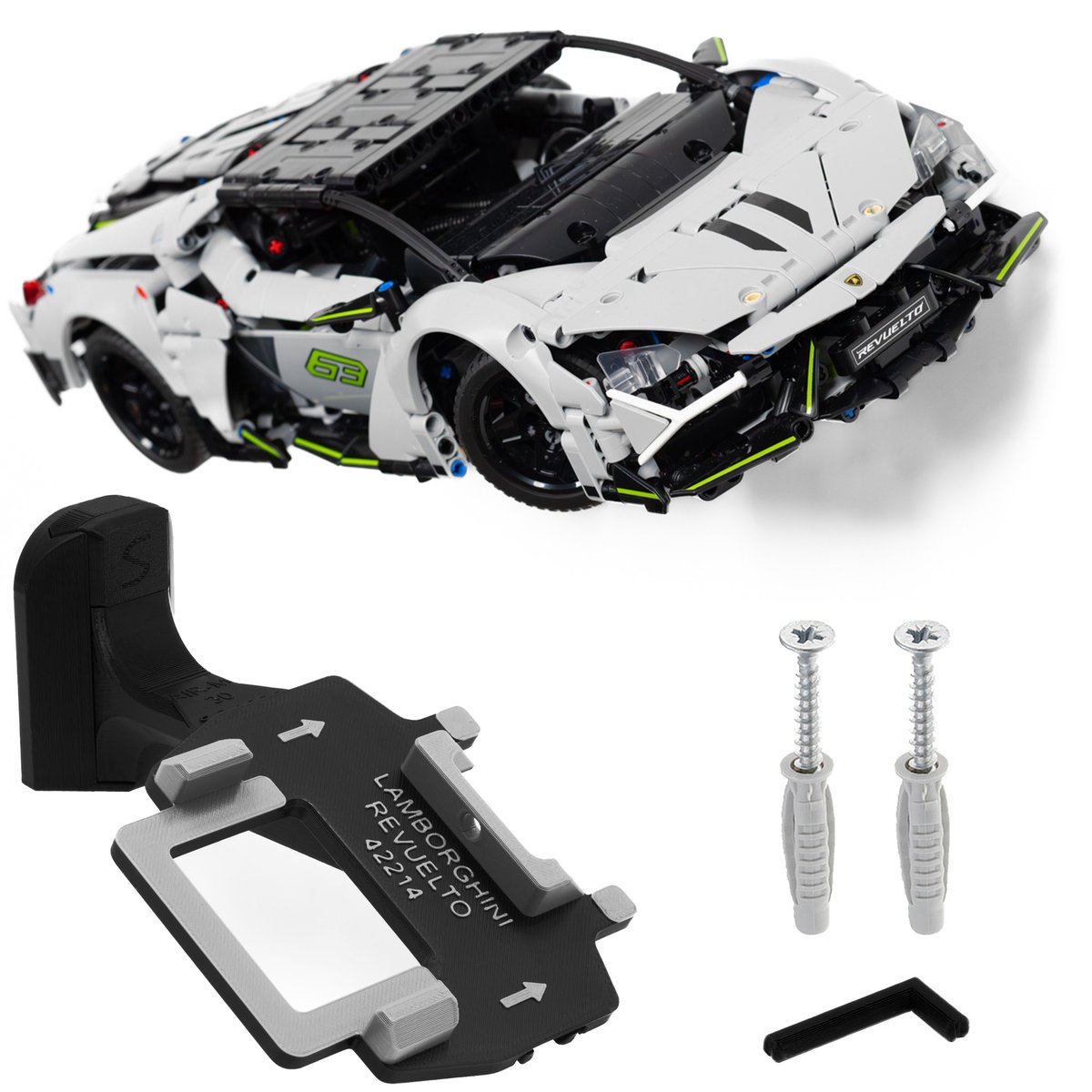 Lamborghini Revuelto - 42214 Uchwyt ścienny Półka na LEGO lambo AIR