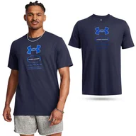 Koszulki sportowe męskie - Koszulka fitness męska Under Armour UA Branded Gel Stack - miniaturka - grafika 1
