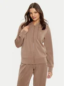 Bluzy damskie - Guess Bluza V4YQ06 KCAY2 Brązowy Regular Fit - miniaturka - grafika 1