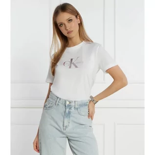 Koszulki i topy damskie - CALVIN KLEIN JEANS T-shirt | Regular Fit - grafika 1