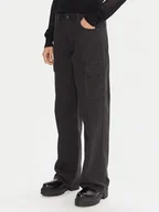 Spodnie damskie - G-Star Raw Spodnie materiałowe Cargo D27017-5126 Czarny Slim Fit - miniaturka - grafika 1