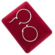 Kolczyki - Kolczyki srebrne koła 25mm x 2mm - Stal chirurgiczna - miniaturka - grafika 1