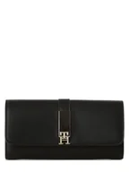 Portfele - Tommy Hilfiger Portfel damski Kobiety Sztuczna skóra czarny jednolity, ONE SIZE - miniaturka - grafika 1