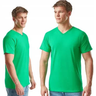 Koszulka Męska 100% Bawełna FRUIT T-Shirt serek 610660 V-neck ZIELONY XL - Koszulki męskie Koszulka Męska 100% Bawełna FRUIT T-Shirt serek 610660 V-neck ZIELONY XL - Koszulki męskie - miniaturka - grafika 1