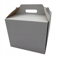 Pojemniki kuchenne - Karton pudełko na tort ciasto z uchwytem tektura mocne 34x34x25 cm 10 szt. - miniaturka - grafika 1
