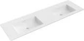 Umywalki - Mexen Otis umywalka wpuszczana w blat podwójna 161 x 46,5 cm, biała mat - 25181601D - miniaturka - grafika 1