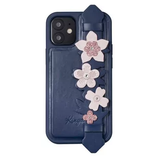 Kingxbar Sweet Series żelowe etui ozdobione oryginalnymi Kryształami Swarovskiego z podstawką iPhone 12 Pro Max niebieski - Etui i futerały do telefonów - miniaturka - grafika 1