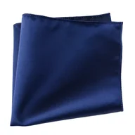 Krawaty i muchy męskie - Poszetka męska w prążki - granatowa - miniaturka - grafika 1