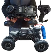 Zabawki zdalnie sterowane - Samochód MONSTER BIG METAL BLACK Duży i Mocny Zdalnie Sterowany Dla Dzieci Autko Pilot RC - miniaturka - grafika 1