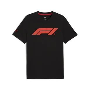 Męska koszulka F1® Essentials z logo PUMA Black - Koszulki sportowe męskie - miniaturka - grafika 1